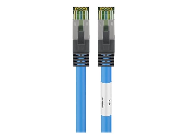 goobay - Koblingskabel - RJ-45 (hann) til RJ-45 (hann) - 5 m - SFTP, PiMF - CAT 8.1 - formstøpt - blå