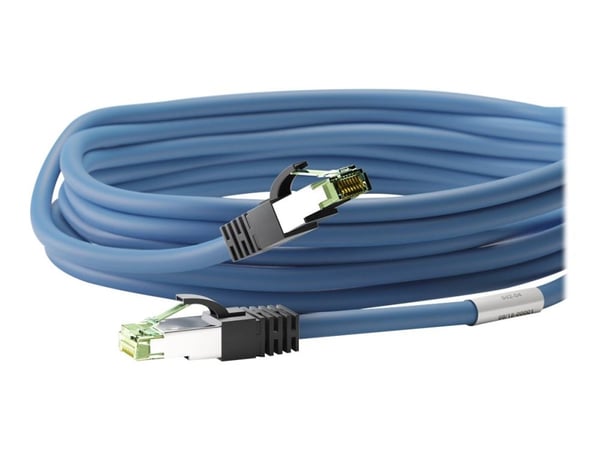 goobay - Koblingskabel - RJ-45 (hann) til RJ-45 (hann) - 5 m - SFTP, PiMF - CAT 8.1 - formstøpt - blå