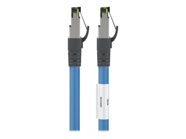 goobay - Koblingskabel - RJ-45 (hann) til RJ-45 (hann) - 5 m - SFTP, PiMF - CAT 8.1 - formstøpt - blå