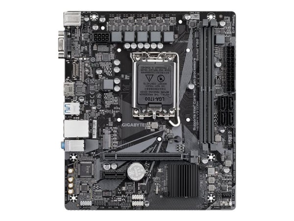 Gigabyte H610M H V3 DDR4 - 1.0 - hovedkort - micro ATX - LGA1700-sokkel - H610 Chipset - USB 3.2 Gen 1 - Gigabit LAN - innbygd grafikk (CPU kreves)...