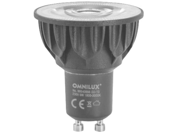 Omnilux 88540655 LED-lampe (RGB) GU10 reflektor 5 W varm/hvit, super varm/hvit dimmbar 1 stk
