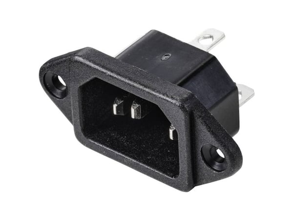 TRU COMPONENTS TC-10088412 IEC-liitin C14 Laippaliitin Kokonaisnapaluku: 3 10 A Musta 1 kpl