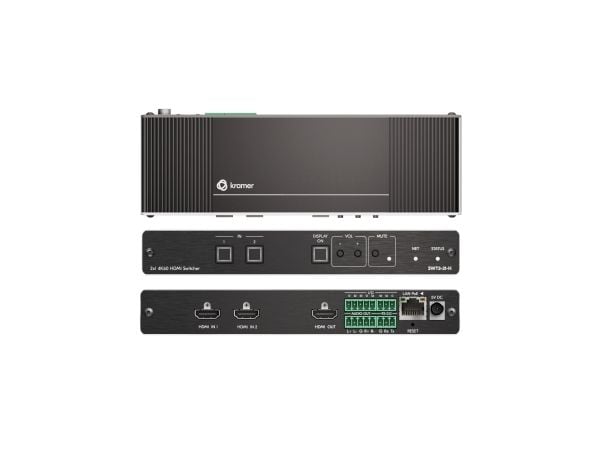 Kramer SWT3-21-H - Video/audio switch - 2 x HDMI - rackmonterbar - PoE - DC