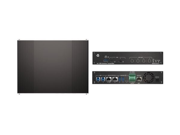 Kramer SWT3-41-U-T - Lyd/USB/seriel/nettverksbryter - transmitter - 4 x 1 - 2 x USB-C 3.2 + 2 x USB 3.2 - rackmonterbar - PoE
