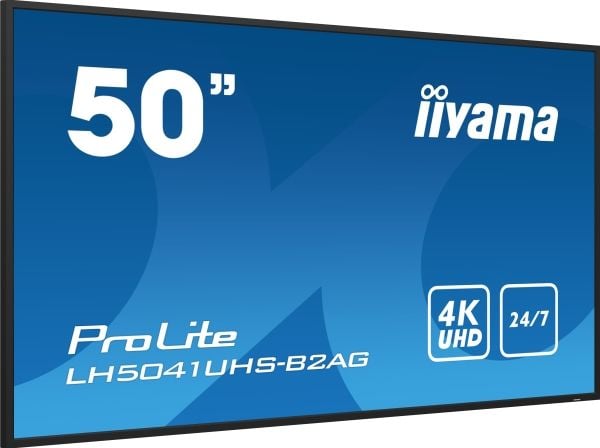 iiyama ProLite LH5041UHS-B2AG - 50" Diagonalklasse LED-bakgrunnsbelyst LCD-skjerm - intelligent skilting - med innebygd SoC-mediespiller - 4K UHD (...