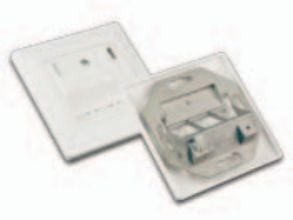 Keystone tombox för 3 moduler, infälld, RAL9010