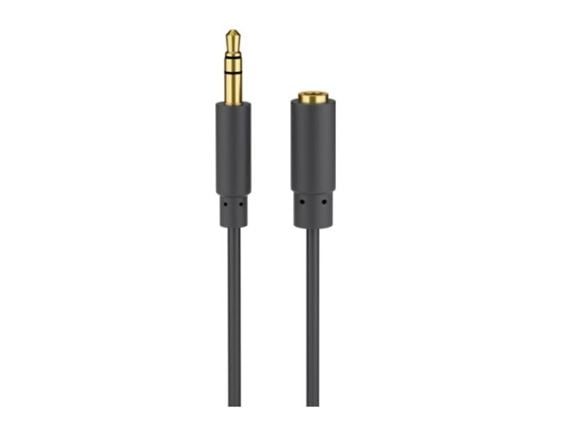 goobay AVK 184-0500 - Lydforlengelseskabel - mini-phone stereo 3.5 mm hunn til mini-phone stereo 3.5 mm hann - 5 m - svart