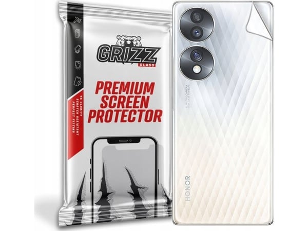 GrizzGlass skjermbeskytter bak Honor 70