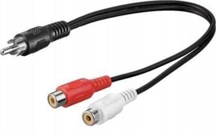 PremiumCord RCA-kabel 1x CINCH hann - 2x CINCH hunn, 20 cm