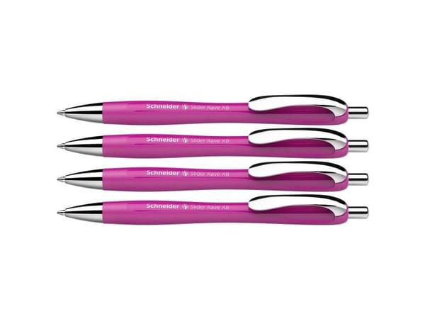 Schneider Slider Rave XB kulepenn rosa blå skrift 3 stk. (132554)