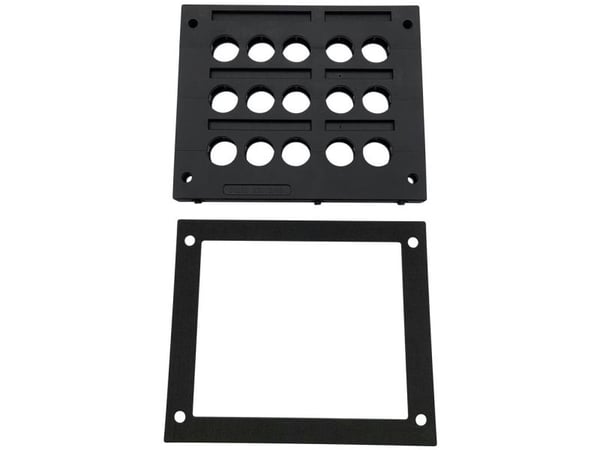 TRUKOMPONENTIT TC-KDL 3/15 Kaapelin läpivientilista Puristimen halkaisija (max.): 16 mm PA Musta 1 kpl