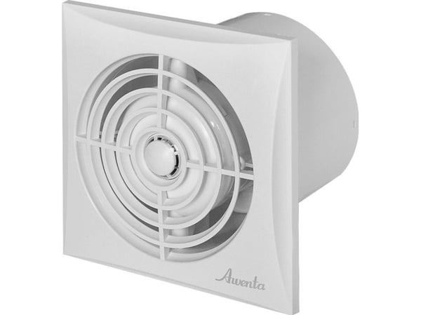 AWENTA baderomsventilator WZ125H Silence fi125mm 175 m³/h 13,5W 230V med tidsbryter og fuktighetssensor hvit