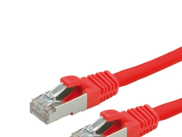 VALUE S/FTP Patch Cord Cat.6, halogen-free, red, 10m, Röd, 100 O, 10 mm