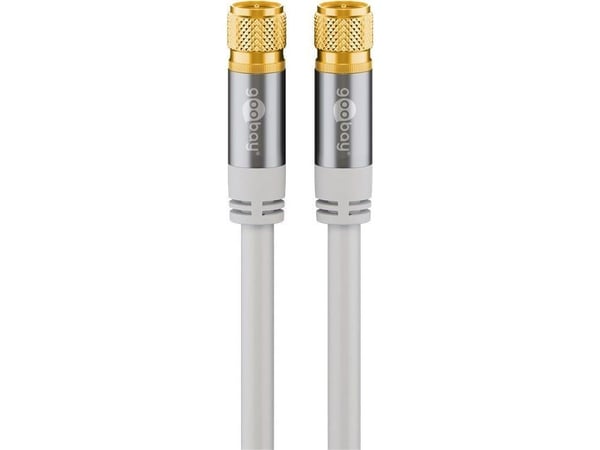 Wentronic 70600, 2 m, F, F, Valkoinen