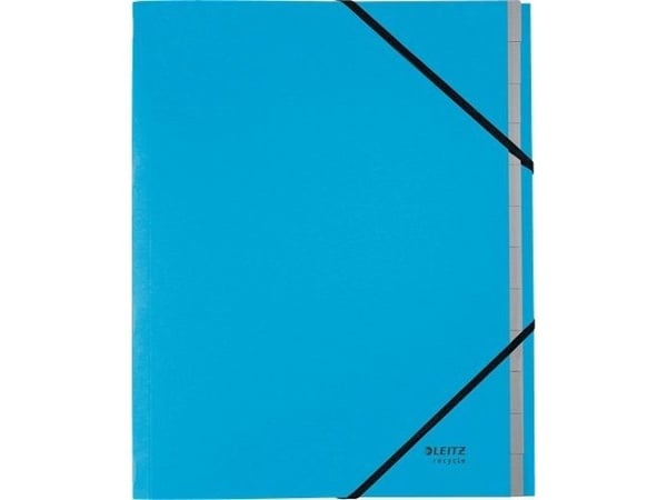 Leitz Recycle - Klassifikasjonsmappe - 12 deler - for A4 (210 x 297 mm) - med fliker - blå