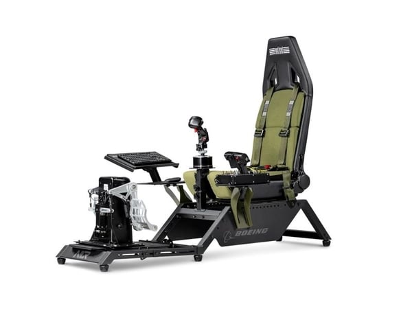 Next Level Racing Boeing Military Edition - Flygsimulatorcockpit - ergonomisk - kanvas, högdensitetsskum, polyuretanläder - grön