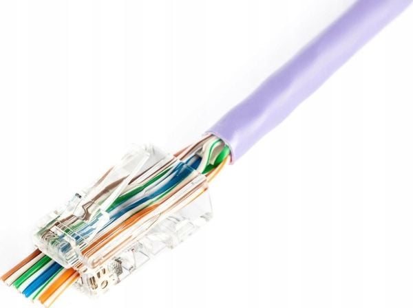 Digitus RJ45-liitin (8P8C) DIGITUS cat.5e suora läpivienti, suojaamaton, AWG 26-24, pakkaus 100 kpl.
