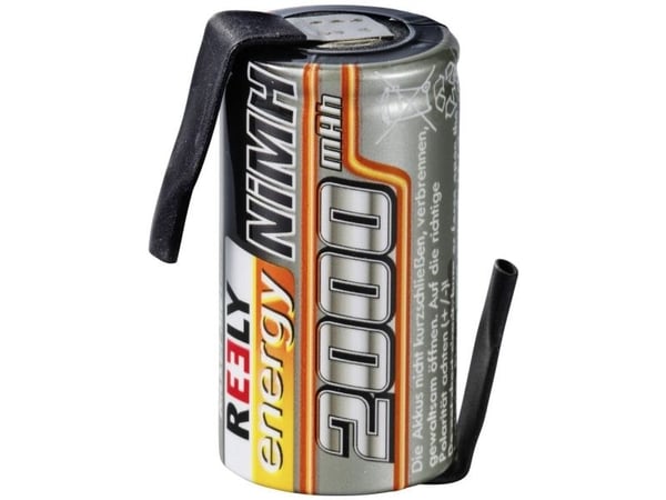 Reely modellbygger-akkumulator enkeltcelle NiMH 1,2 V 2000 mAh med loddefane (RE-7851720)