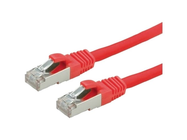 VALUE S/FTP Patch Cord Cat.6, halogen-free, red, 10m, Röd, 100 O, 10 mm