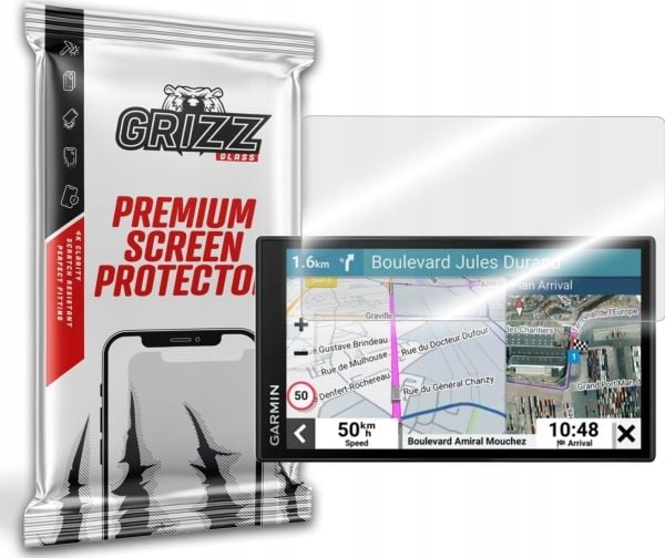 GrizzGlass etui til navigasjon med hybridglass HybridGlass Garmin dezl LGV610