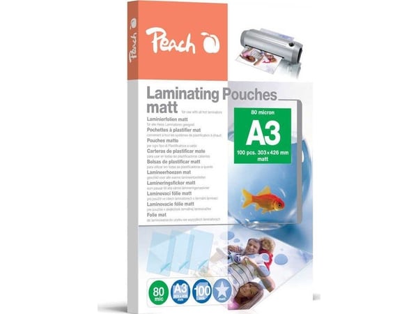 Peach S-PP580-15, Läpinäkyvä, Matta, A3, Thermal, 0,08 mm, 100 kpl