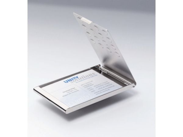 DURABLE Business Card Holder - Visittkortboks - forkrommet metall - sølv