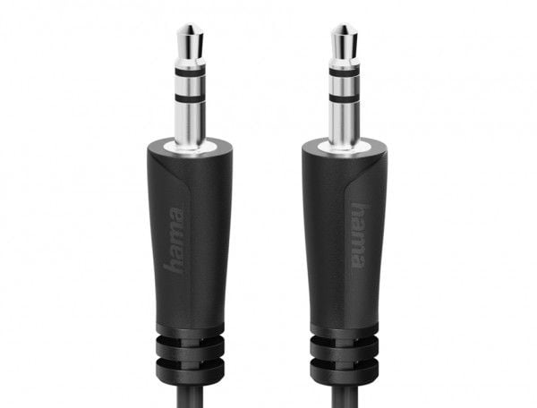 Hama - Lydkabel - mini-phone stereo 3.5 mm hann til mini-phone stereo 3.5 mm hann - 1.5 m - svart