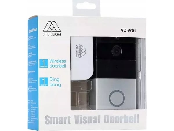 DGM WiFi-dörrklocka DGM VD-W01 1 Mpx 720p 166°