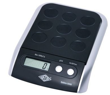 Wedo OPTIMO 5000, Elektronisk kjøkkenvekt, 5 kg, 1 g, Sort, ABS syntetisk, Knapper