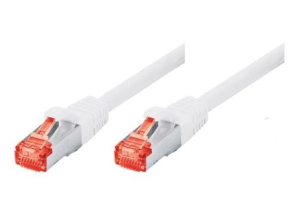 Tecline Fr?hlich + Walter - Patch-kaapeli - RJ-45 (M) - RJ-45 (M) - 50 cm - SSTP-kaapeli - CAT 6 - halogeenivapaa - valkoinen (71500W)
