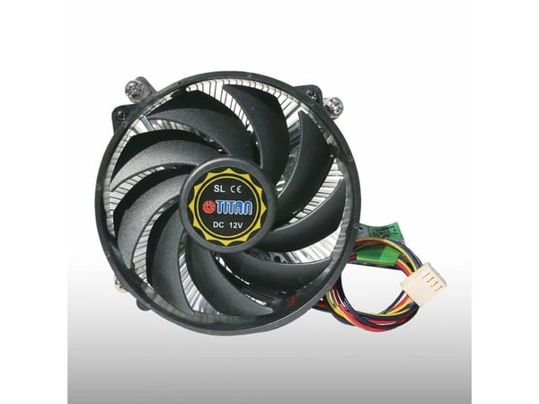 Titan DC-HA11TZ/RPW, Luftkjøler, 9,5 cm, 1000 RPM, 2600 RPM, Aluminium, Sort