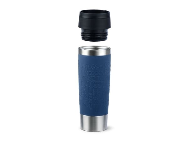 EMSA Travel Mug Classic N2022100, Svart, Blå, Rustfritt stål, Silikon, Rustfritt stål, Polypropylen (PP), 4 timer, 8 timer