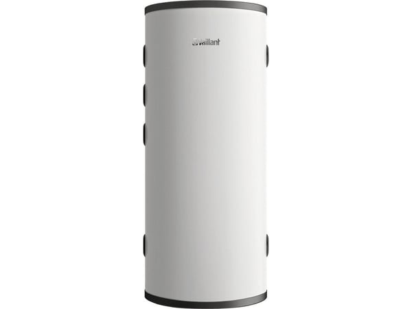 Vaillant 45 litran puskurisäiliö lattia- tai seinäasennukseen. 6 x 1 1/4" liitäntää kuumaa vettä varten. 6 x 1 1/4" liitäntää kuumaa vettä varten