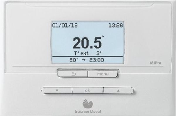 Saunier Duval MiPro fjernkontroll - fjernstyring til MiPro-regulator med eBUS-tilkobling