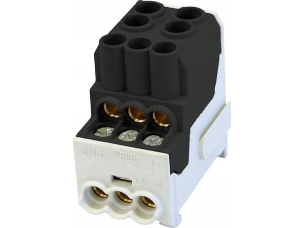 Simet fördelningsblock Al/Cu SDB 100 SIMBLOCK svart 81601007 (80010)