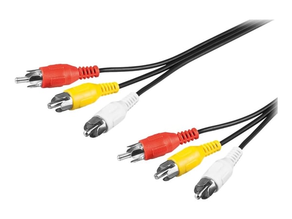 goobay - Kabel för video / ljud - sammansatt video/ljud - RCA kontakt till RCA kontakt - 1.5 m