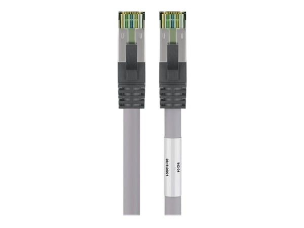 goobay - Koblingskabel - RJ-45 (hann) til RJ-45 (hann) - 20 m - SFTP, PiMF - CAT 8.1 - halogenfri, formstøpt, uten hindringer, flertrådet - grå