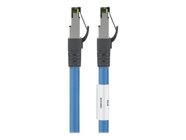 goobay - Koblingskabel - RJ-45 (hann) til RJ-45 (hann) - 50 cm - SFTP, PiMF - CAT 8.1 - formstøpt - blå