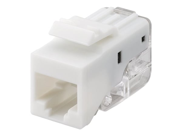 Wentronic Goobay CAT 5e KeyStone RJ45 Jack, UTP ungeschirmt, 100 MHz - Anschluß: toolless SNAP-IN (95739)