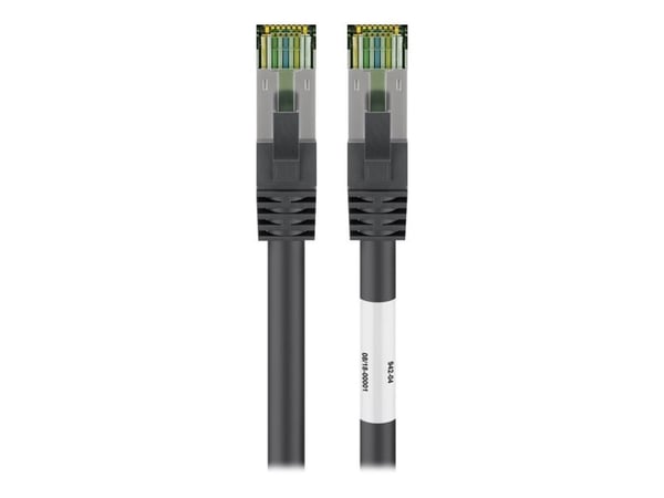 goobay - Koblingskabel - RJ-45 (hann) til RJ-45 (hann) - 7.5 m - SFTP, PiMF - CAT 8.1 - formstøpt - svart