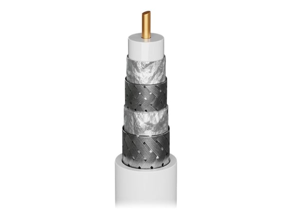 Wentronic 70600, 2 m, F, F, Valkoinen