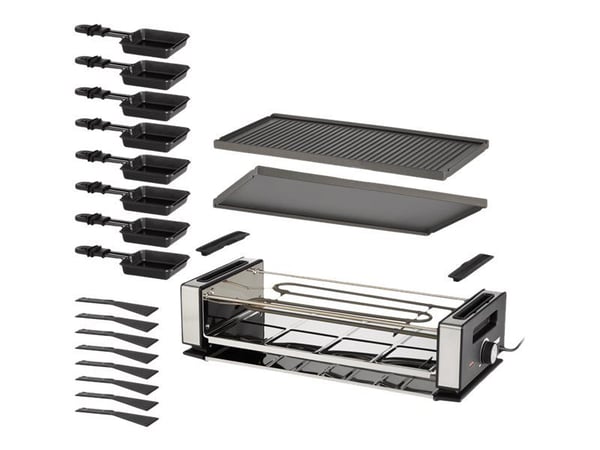 UNOLD 48730 Finesse Basic - Raclette/grill/panne - 1.2 kW - svart/rustfritt stål
