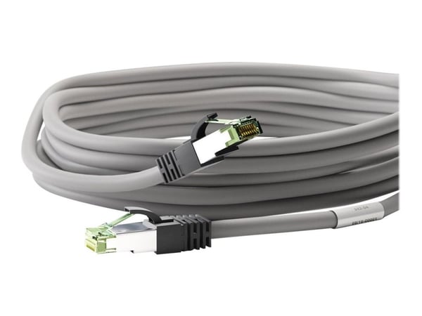 goobay - Koblingskabel - RJ-45 (hann) til RJ-45 (hann) - 20 m - SFTP, PiMF - CAT 8.1 - halogenfri, formstøpt, uten hindringer, flertrådet - grå