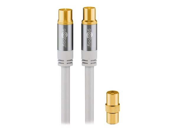 Wentronic 70325, 10 m, Koaksiaalinen, Koaksiaalinen, Valkoinen