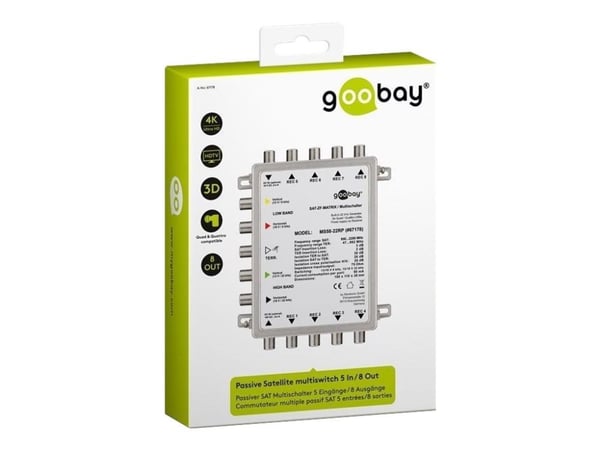 goobay MS58-22RP - Satelliitti/maanpäällinen signaalin moniliitin - hopea