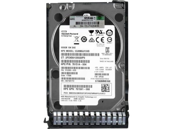 HPE Enterprise - Harddisk - 900 GB - 2,5" SFF - SAS 12Gb/s - 15000 rpm