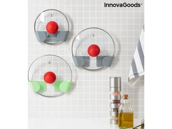 InnovaGoods 3 itsekiinnittyvää keittiön kannen pidikettä Smarack InnovaGoods