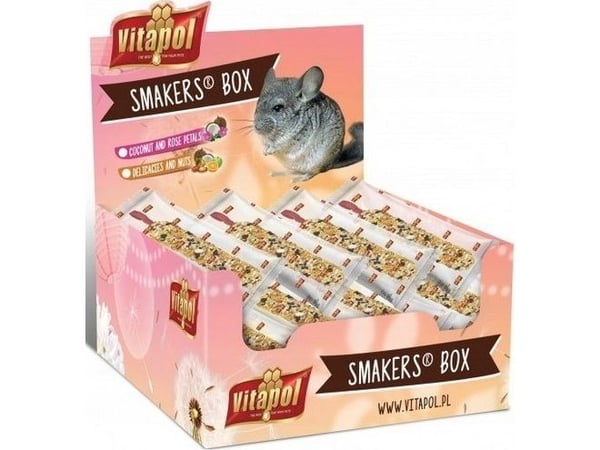 Vitapol SMAKERS BOX bakverk til chinchilla 12 stk./eske Vitapol SMAKERS BOX bakverk til chinchilla 12 stk./eske