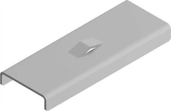 Skjøtebeslag for aluminiumprofil (bruk 2 stk. per sammenføyning) LPAN40 890512 (tidligere 890510)