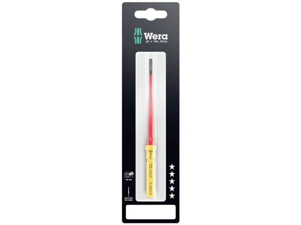 Wera Kraftform Kompakt VDE 60 iS 0,6x3,5x157 mm TIE SB Sähköasentaja Kærv Vaihdettava terä 3,5 mm